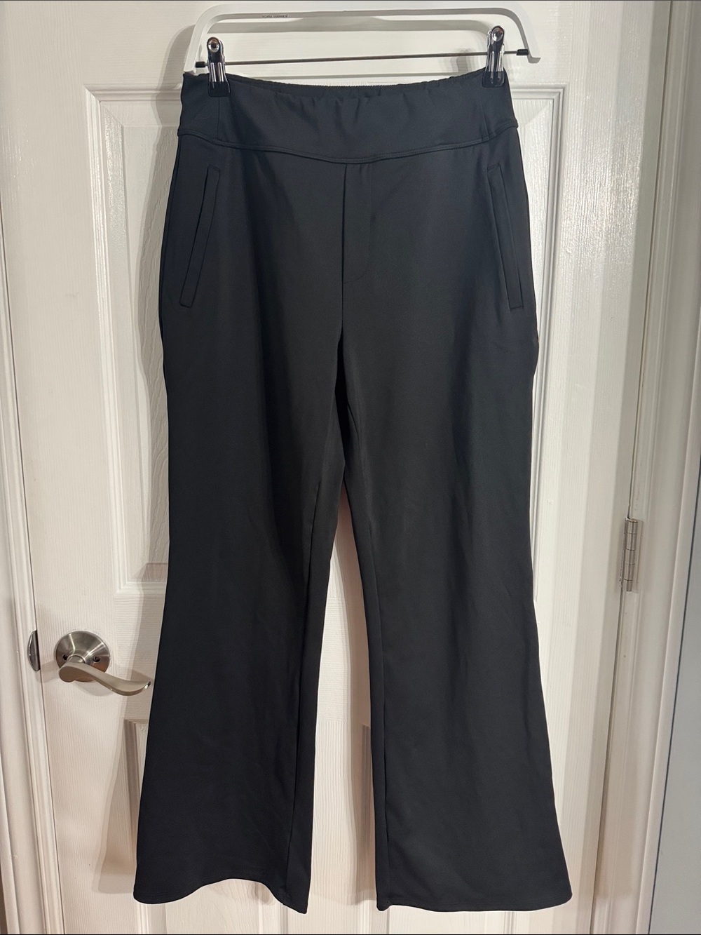 Classic Black Wide-Leg Women's Pants Yoga-Dress Pants by Halara.